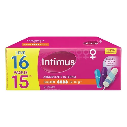 Absorvente Intimus Interno Super L16p15 Prom 1x16un