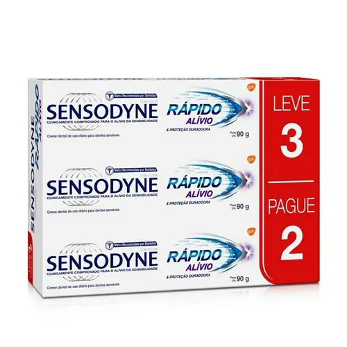 Creme Dental Sensodyne Rapido Alivio 90gr L3p2 Prom 3x1