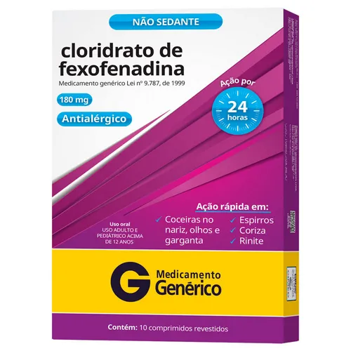 Fexofenadina 180mg 10cp Rev