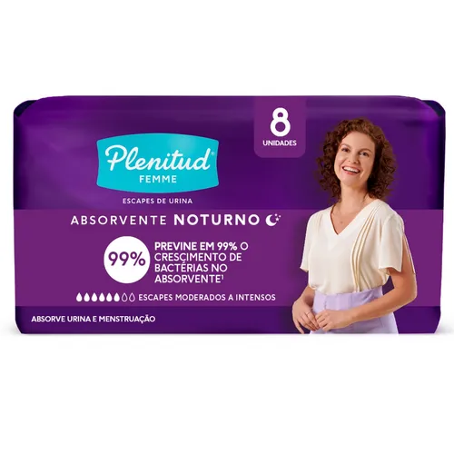 Absorvente Geriatrico Plenitud Femme Noturno Moderado 1x8un