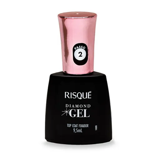 Esmalte Risque Nu Diamond Gel Top Coat Fixador 6x1
