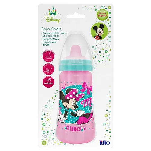 Copo Colors Disney Rosa 300ml Lillo