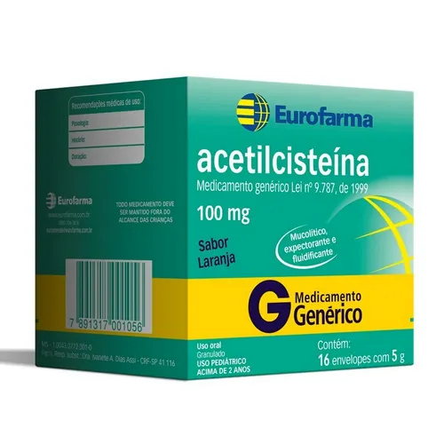 Acetilcisteina 100mg 16env Gr