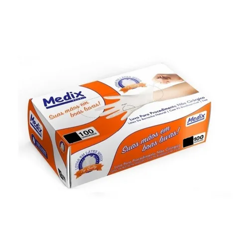 Luva Proc Medix Latex M 100un