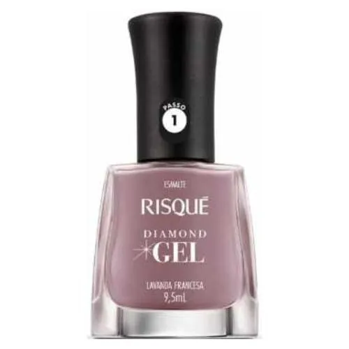 Esmalte Risque Nu Diamond Gel Lavanda Francesa 6x1