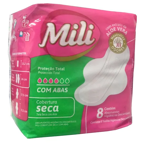 Absorv P.total Seca C/Abas 1x8 Mili (lote: M6/1ta Vcto: 12/27)