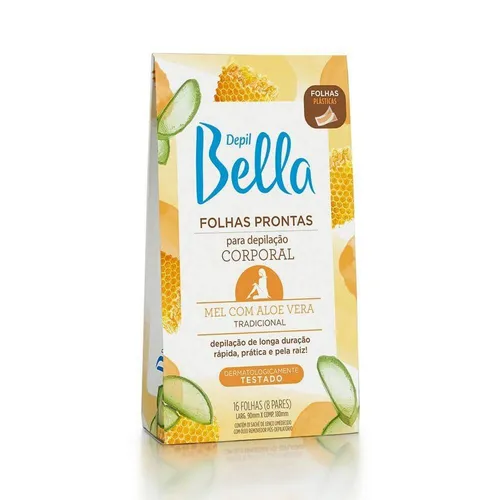 Folha Depilatoria Depilbella Pronta Corpo Mel+aloevera 1x16un