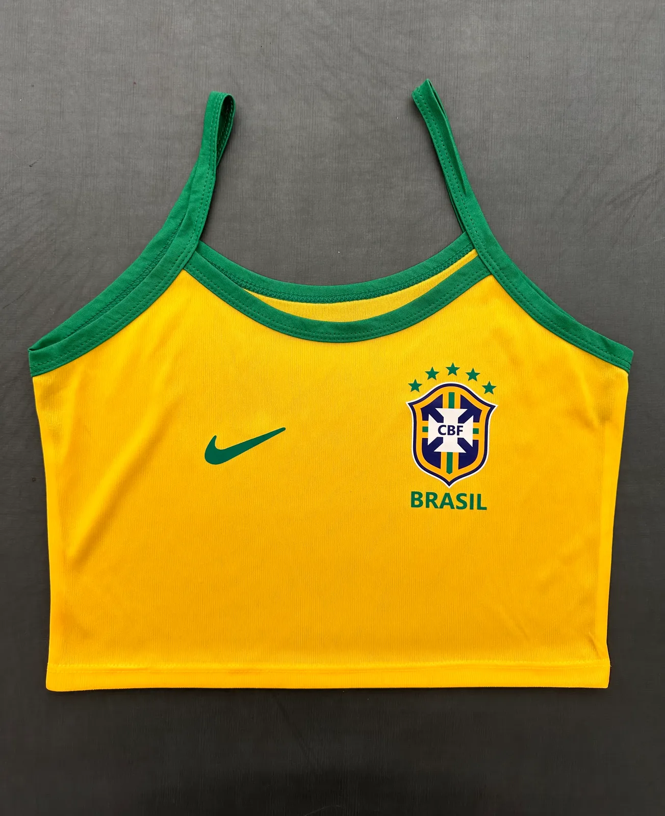 Cropped do Brasil Branco com Azul