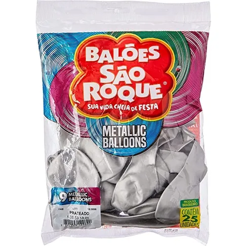 Balao N9 Cintil C/25 Prata Sao Roque