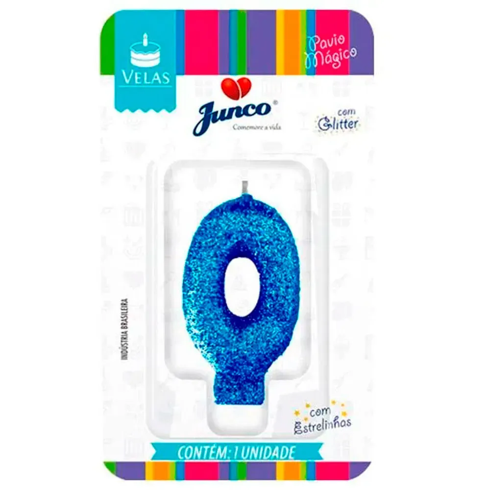 Vela Big C/Gliter Azul N0 Junco