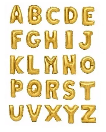 Balões Letras (dourado)