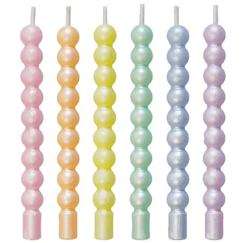 Vela Palito Espiral Metalizada Candy Color V241b