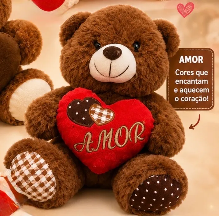Pelucia De Animal Urso Amor