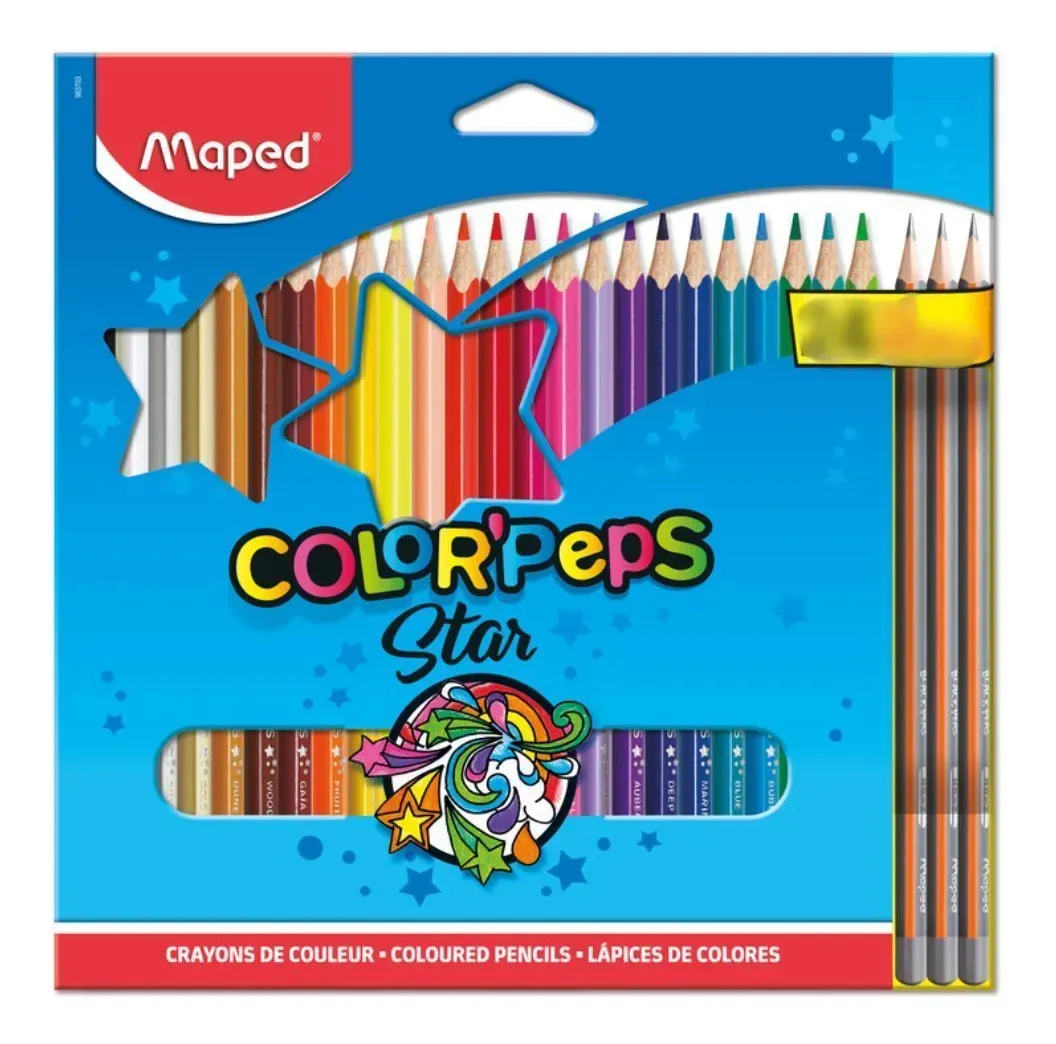 Lapis Cor Colorpeps Star 24 Cores C/3 Lapis