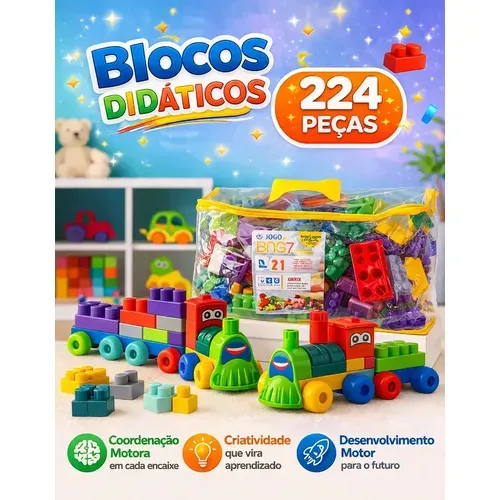 Bolsa Blocos Baby 224 Pcs Recicl