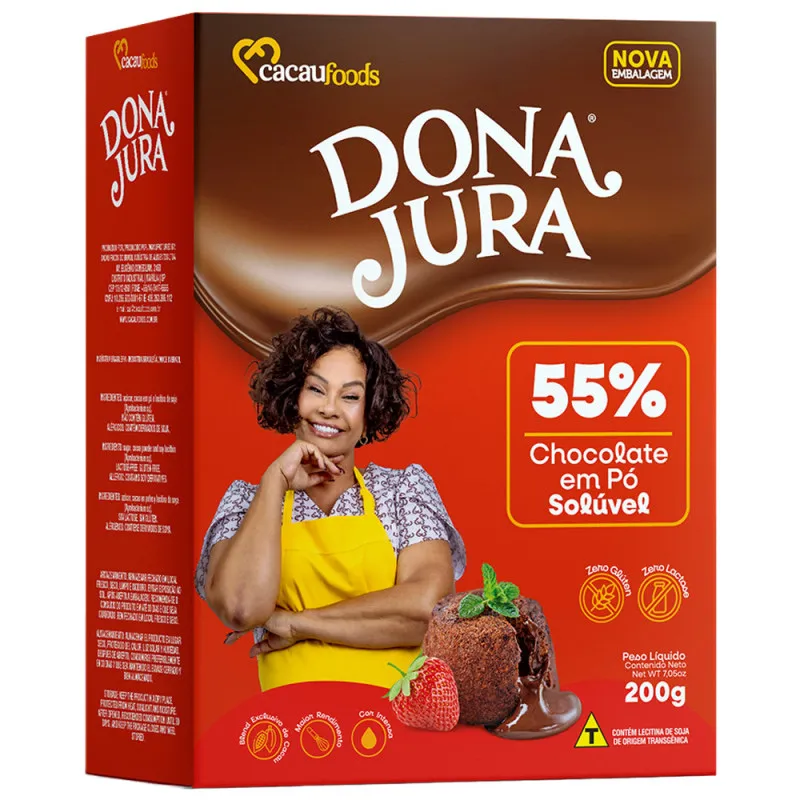 Choc. Po Soluvel 55% Cacau Dj 200grs