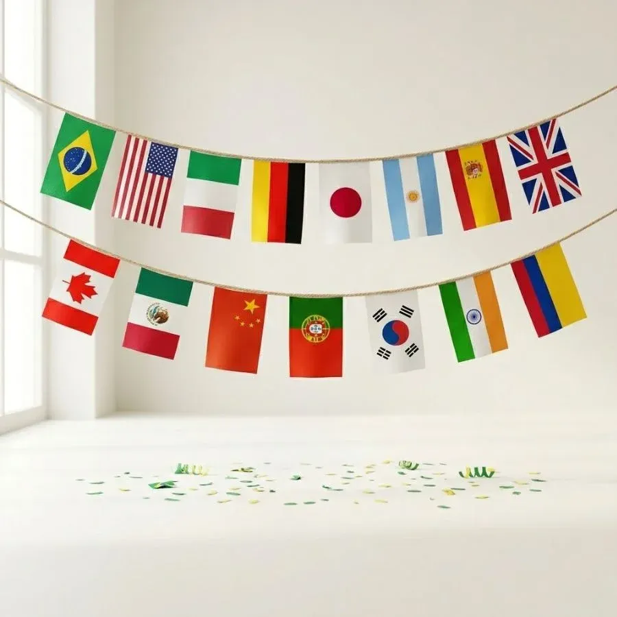 Kit Bandeirinhas de Países